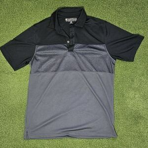 Black and Gray Pebble Beach Men's Polo Shirt